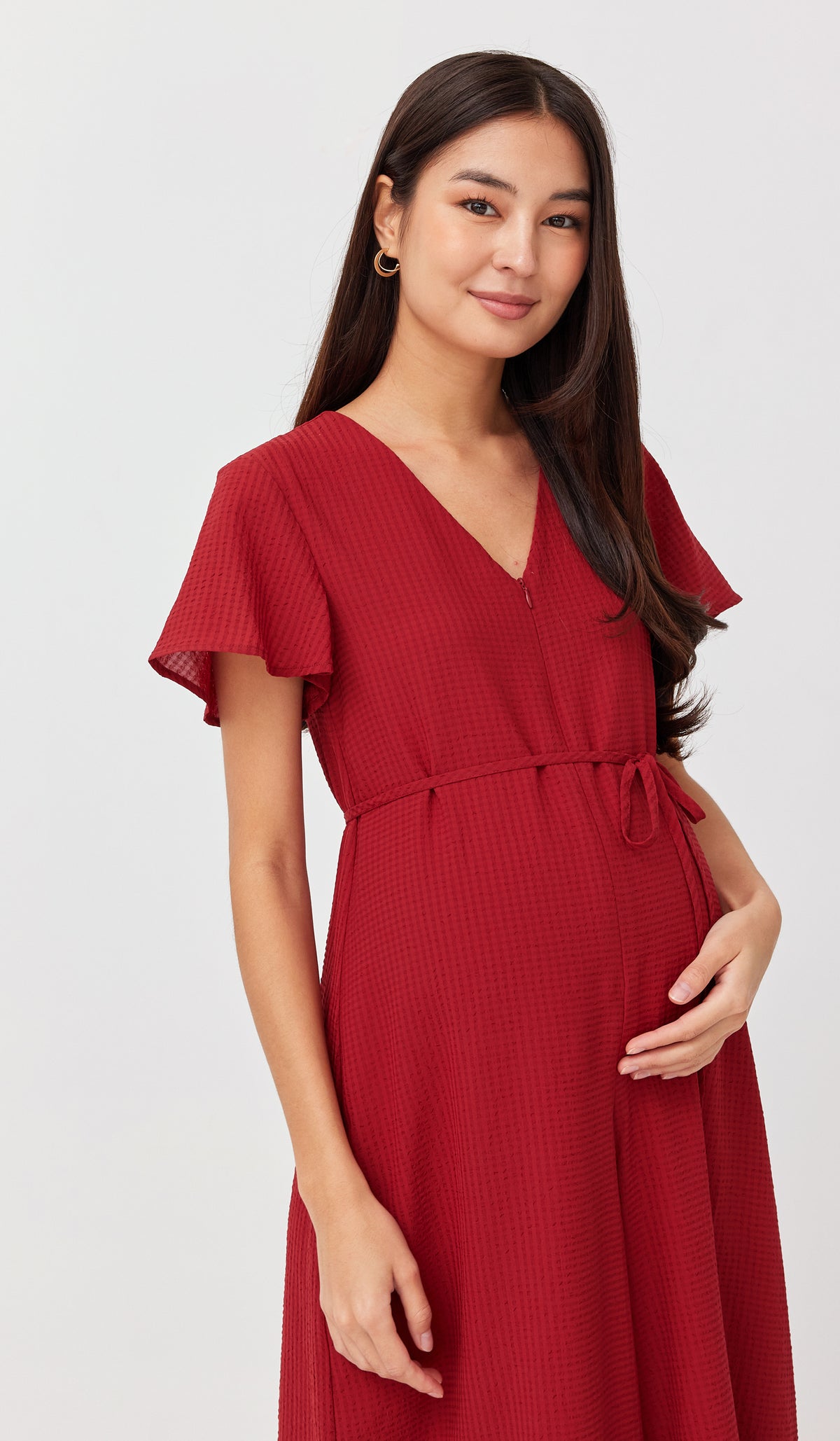 SALE - JEENA NURSING JUMPSUIT RED