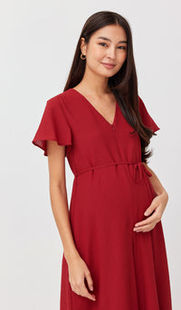 SALE - JEENA NURSING JUMPSUIT RED