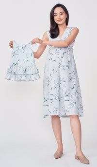 SALE - LARA FLORAL KIDS DRESS SKY