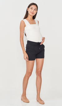 LIONA DRAWSTRING SHORTS BLACK