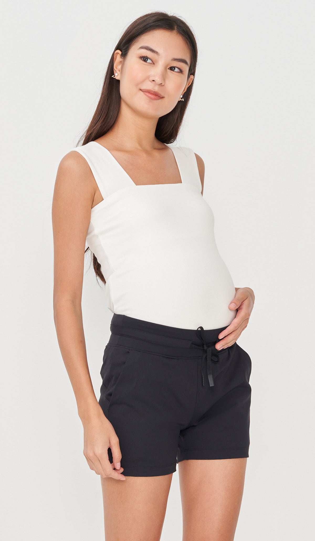 LIONA DRAWSTRING SHORTS BLACK