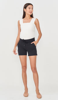 LIONA DRAWSTRING SHORTS BLACK