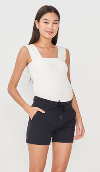 LIONA DRAWSTRING SHORTS BLACK