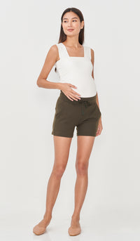 LIONA DRAWSTRING SHORTS OLIVE