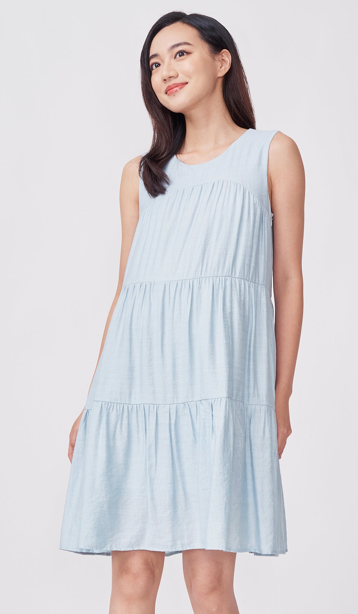 SALE - MERI TIERED DRESS BLUE