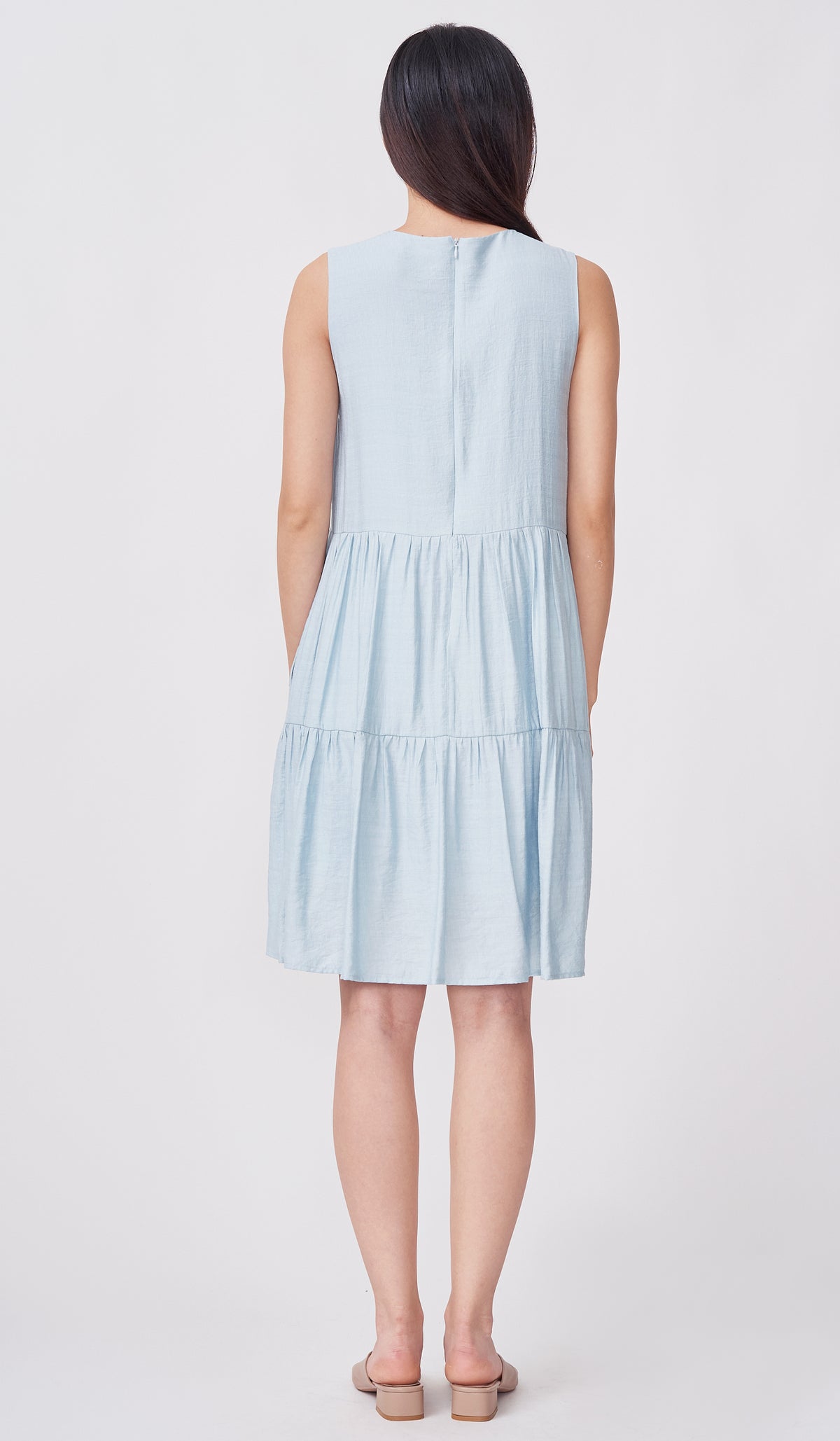 SALE - MERI TIERED DRESS BLUE