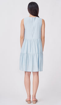 SALE - MERI TIERED DRESS BLUE