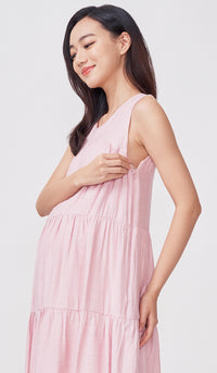 SALE - MERI TIERED DRESS PINK