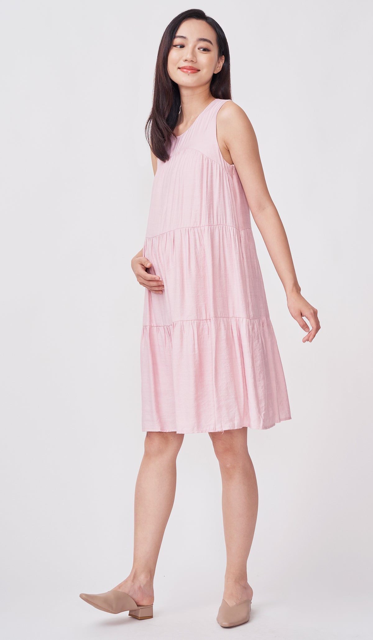 SALE - MERI TIERED DRESS PINK