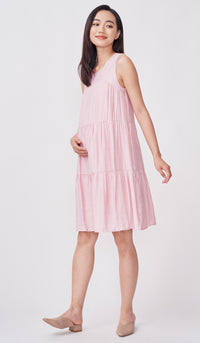 SALE - MERI TIERED DRESS PINK