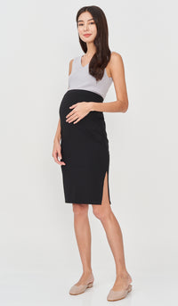PIPER JERSEY PENCIL SKIRT BLACK