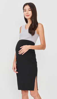 PIPER JERSEY PENCIL SKIRT BLACK