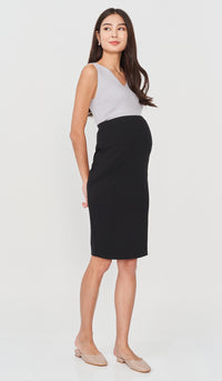 PIPER JERSEY PENCIL SKIRT BLACK