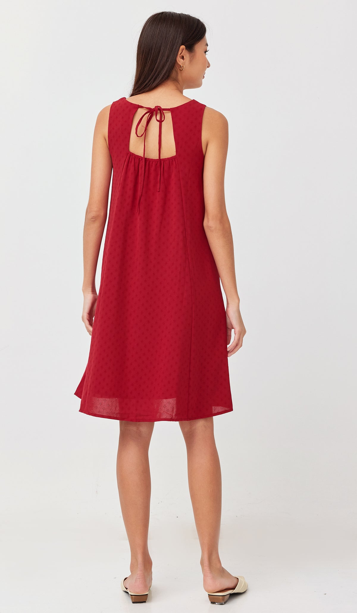 SALE - VANDA PATTERNED NURSING DRESS RED
