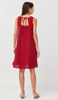 VANDA PATTERNED NURSING DRESS RED