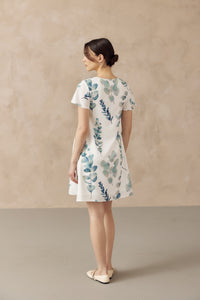 FOLIAGE FRONT ZIP NURSING DRESS