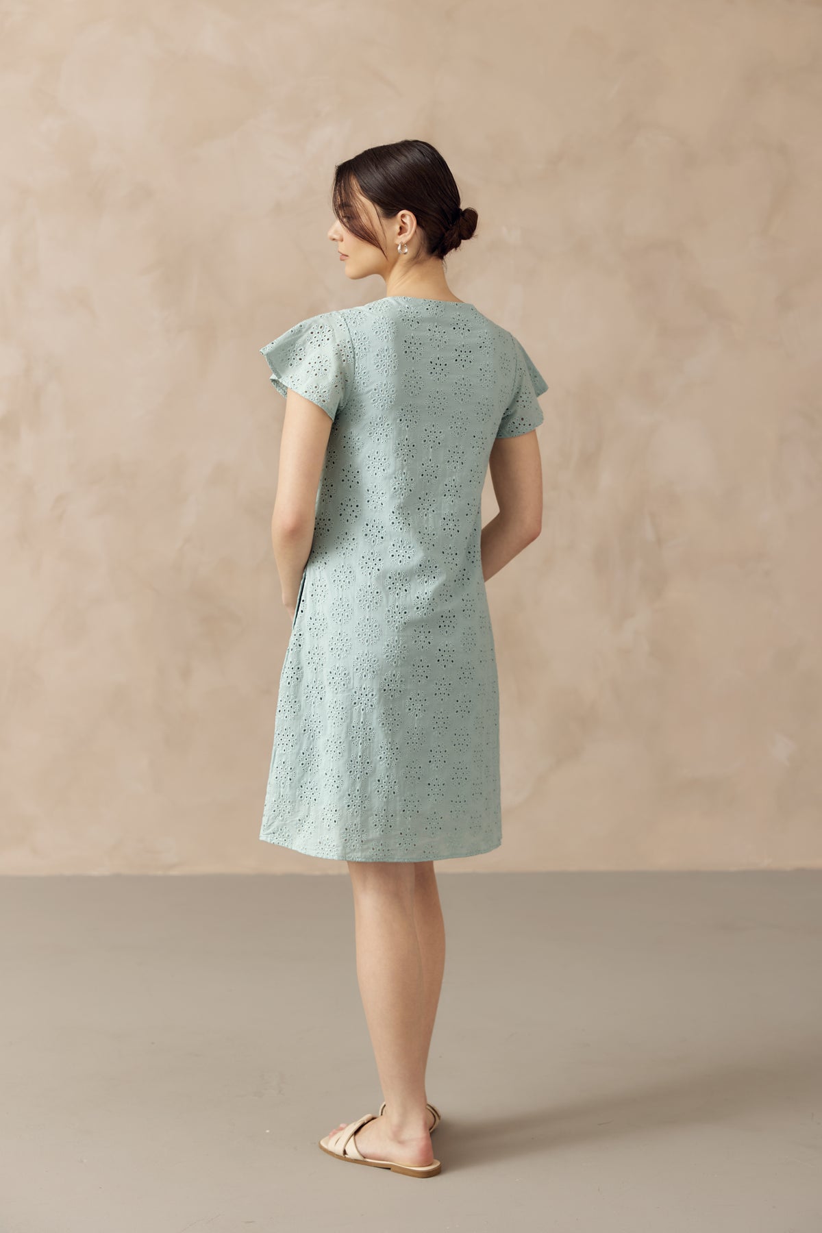 IRINA CROCHET FRONT ZIP NURSING DRESS TURQUOISE