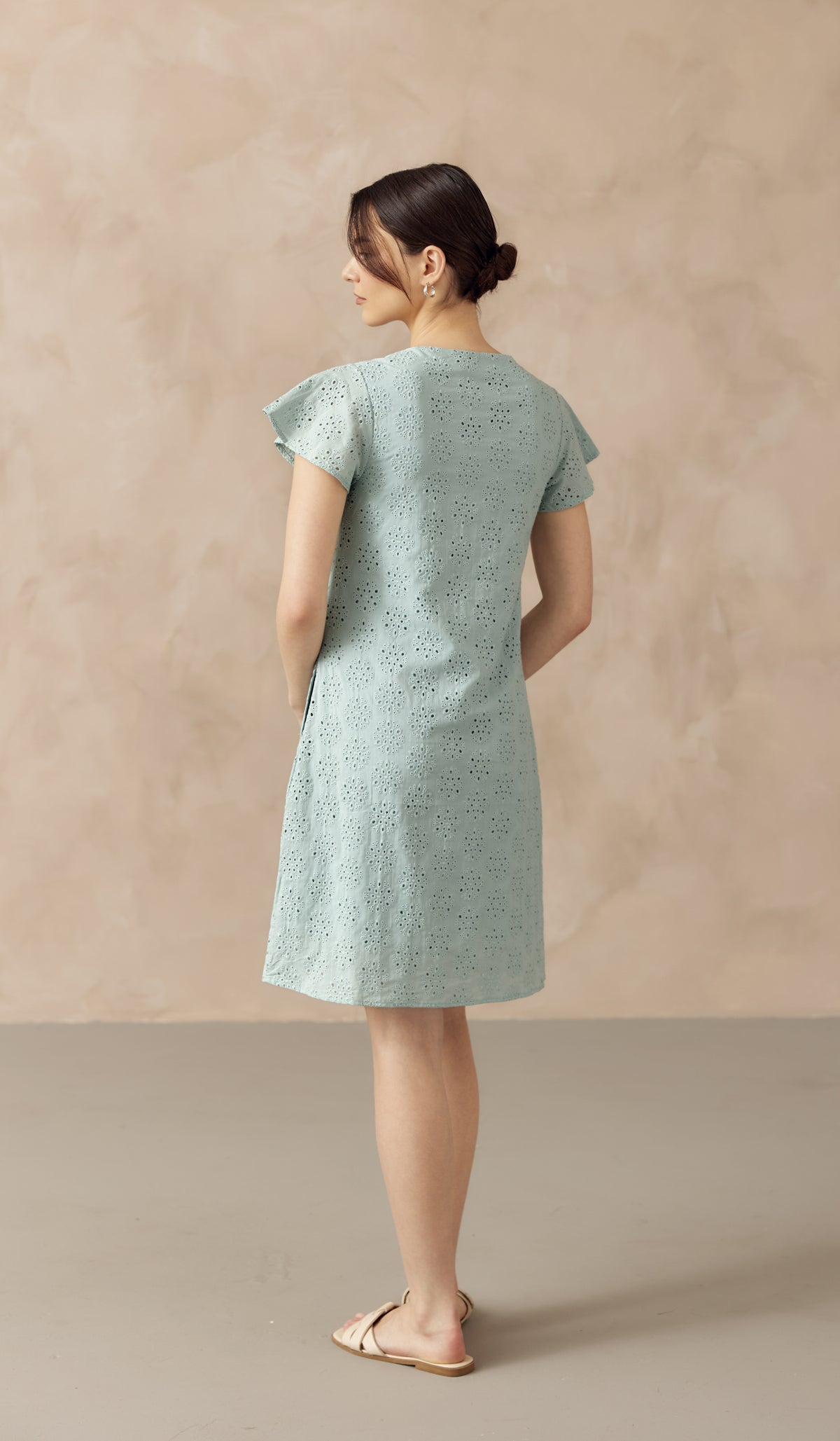 IRINA CROCHET FRONT ZIP NURSING DRESS TURQUOISE