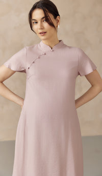 LUNA NURSING CHEONGSAM DRESS PINK