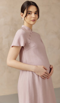 LUNA NURSING CHEONGSAM DRESS PINK