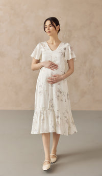 CLEO FLORAL NURSING DRESS