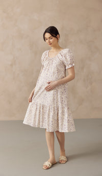 CHIARA ELASTIC NECKLINE DRESS LILAC