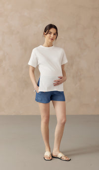 AINSLEY NURSING TEE WHITE