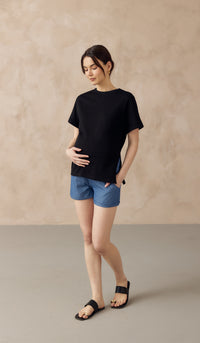AINSLEY NURSING TEE BLACK