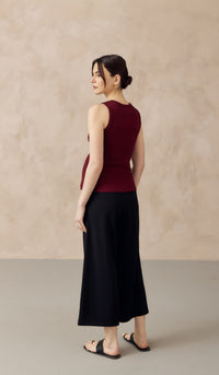 HANNAH ELASTICATED CREPE PANTS BLACK