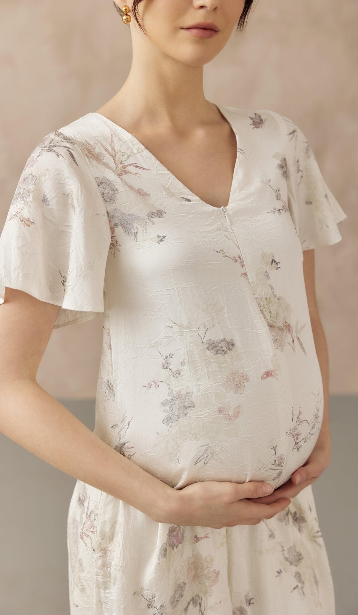 CLEO FLORAL NURSING DRESS