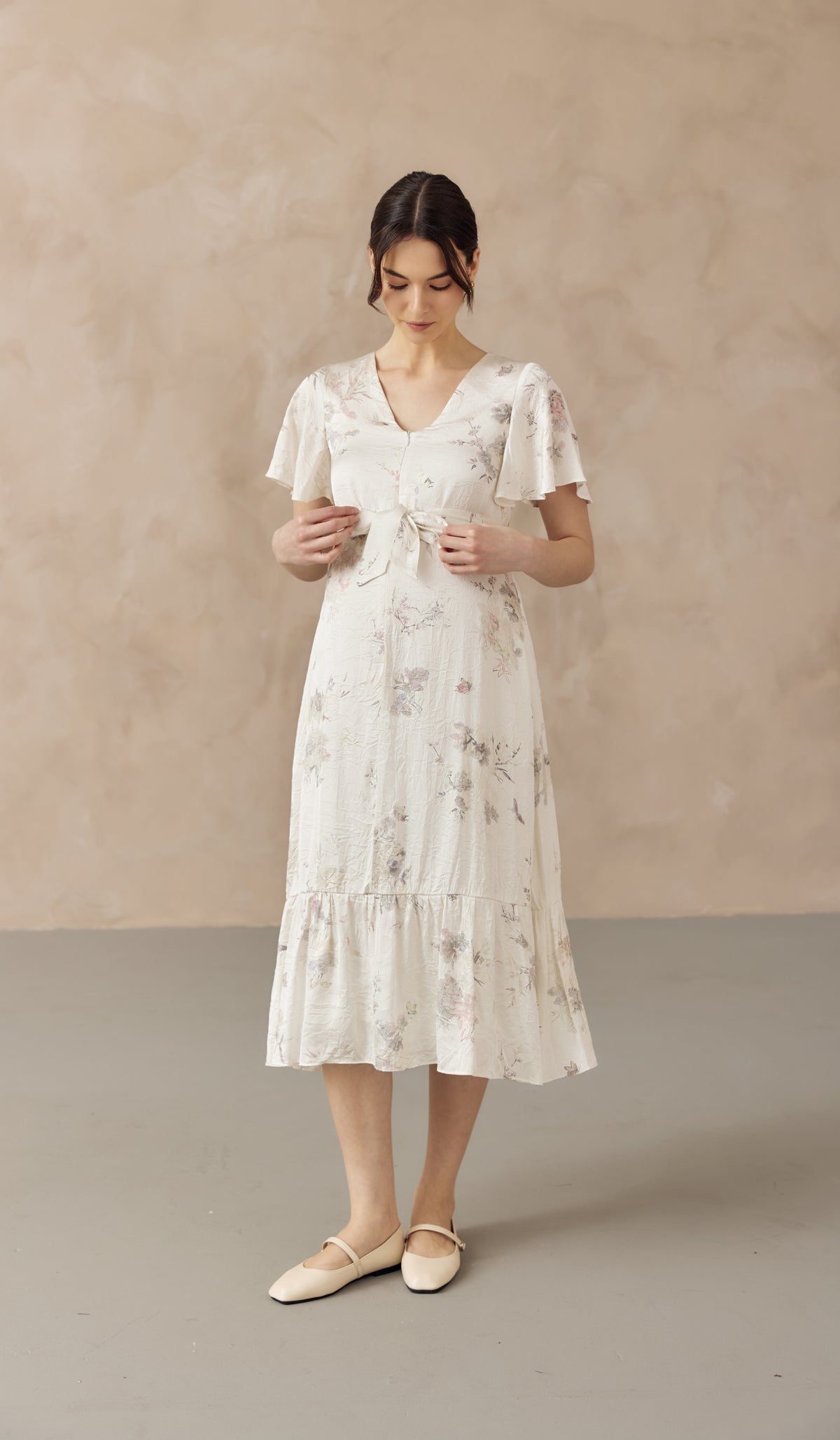 CLEO FLORAL NURSING DRESS