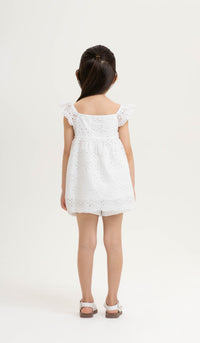 ISLA KIDS CROCHET DRESS WHITE