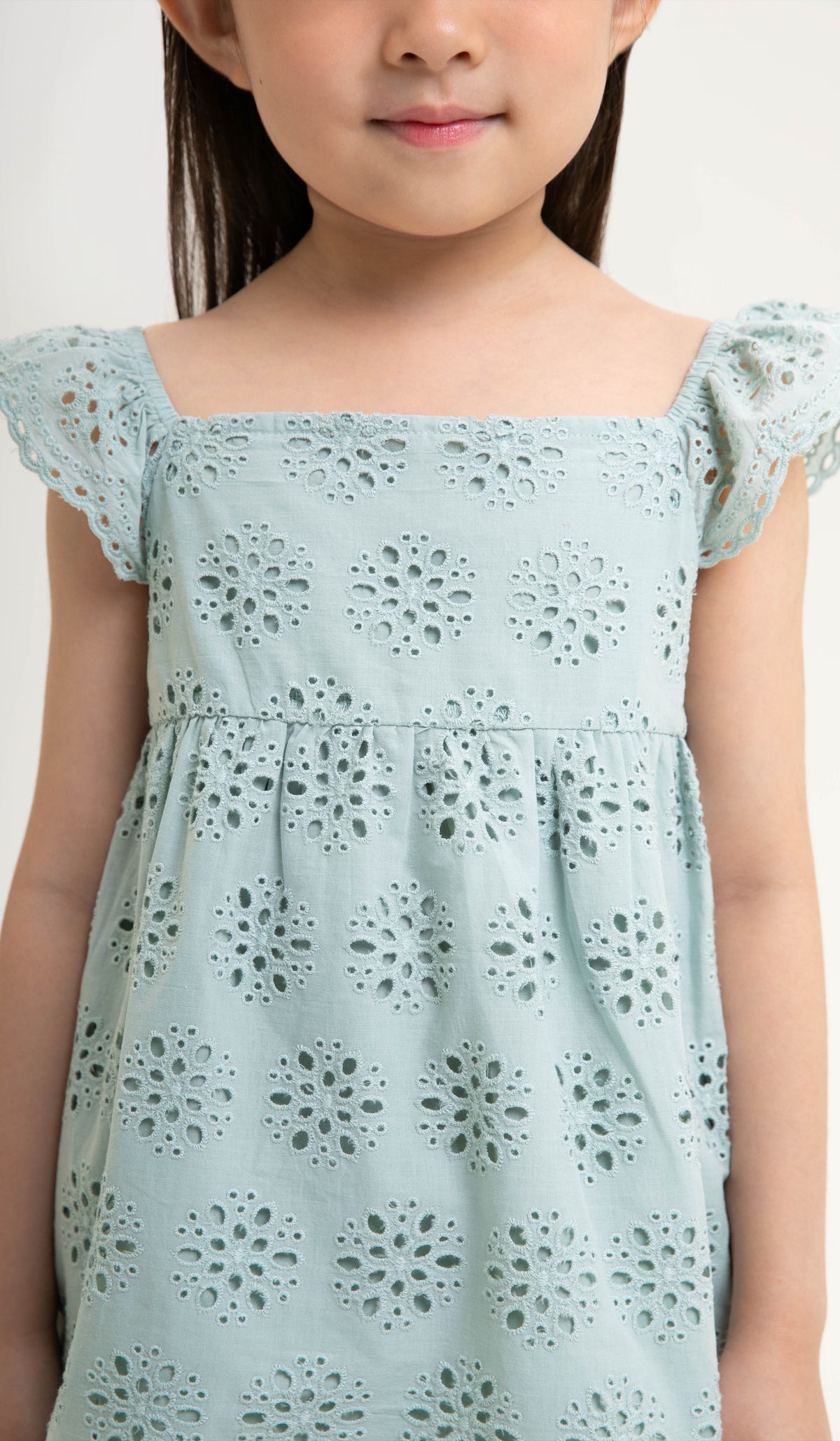 ISLA KIDS CROCHET DRESS TURQUOISE