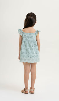 ISLA KIDS CROCHET DRESS TURQUOISE