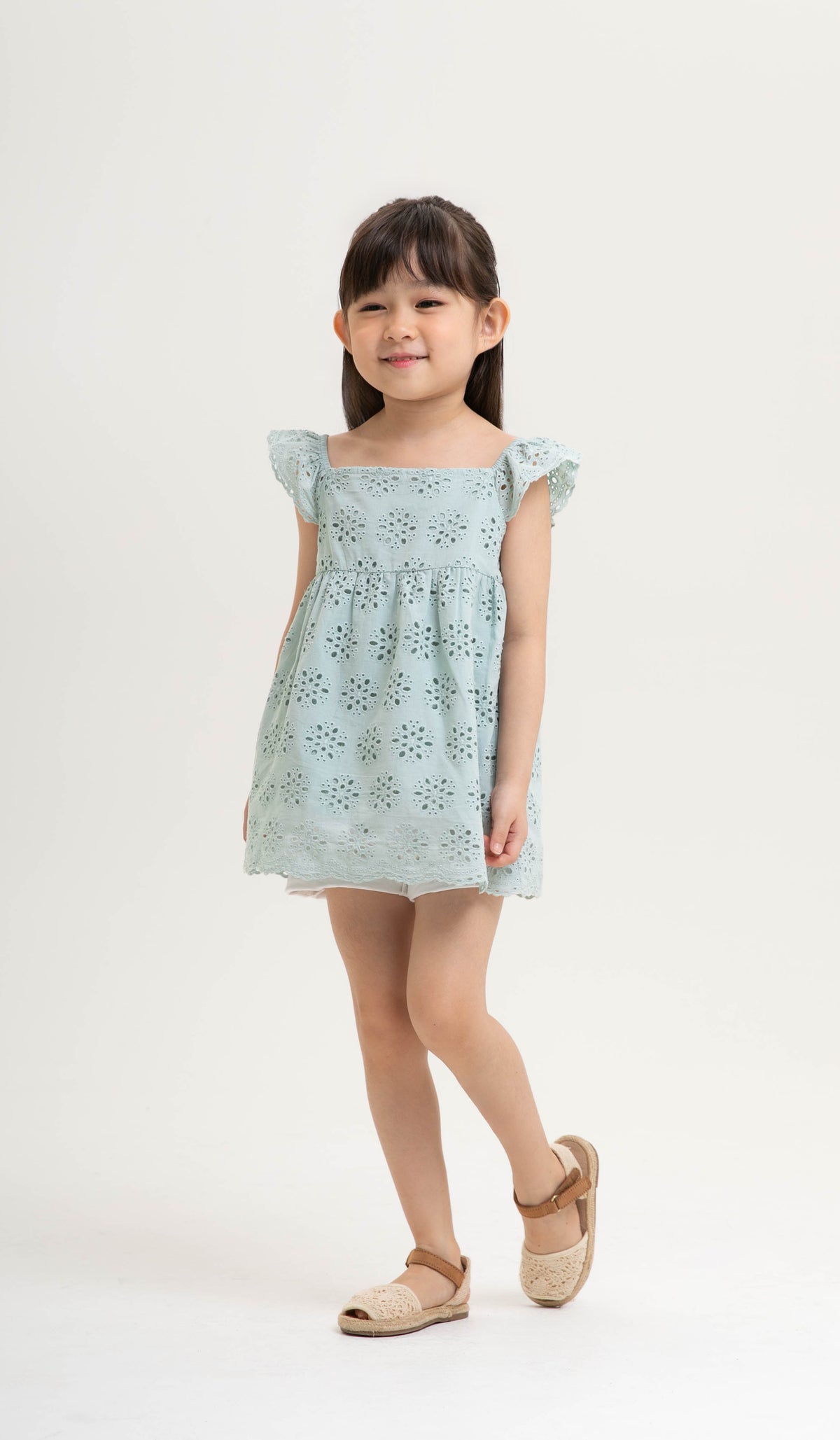 ISLA KIDS CROCHET DRESS TURQUOISE