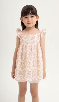 DIONE FLORAL KIDS PRINTED DRESS PINK