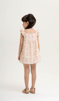 DIONE FLORAL KIDS PRINTED DRESS PINK