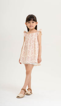 DIONE FLORAL KIDS PRINTED DRESS PINK