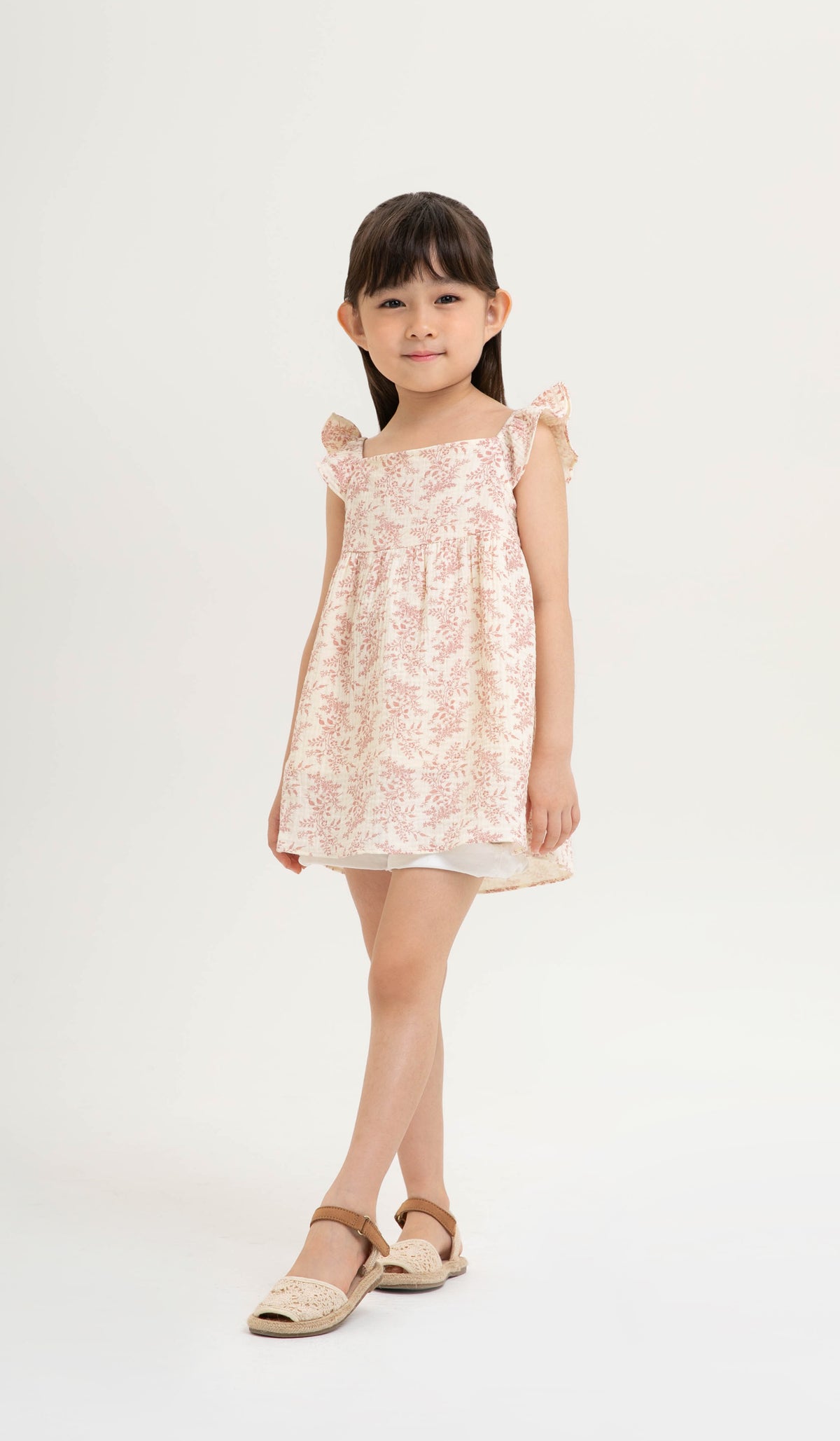 DIONE FLORAL KIDS PRINTED DRESS PINK