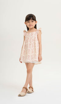 DIONE FLORAL KIDS PRINTED DRESS PINK