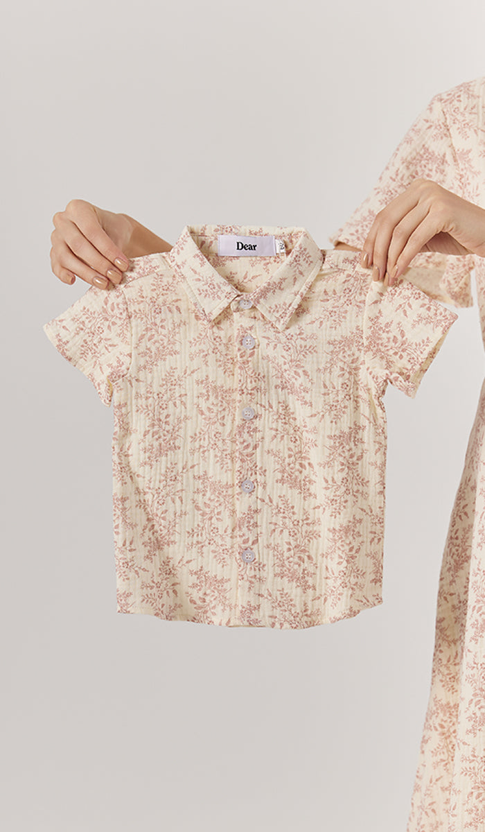 DIONE FLORAL KIDS SHIRT PINK