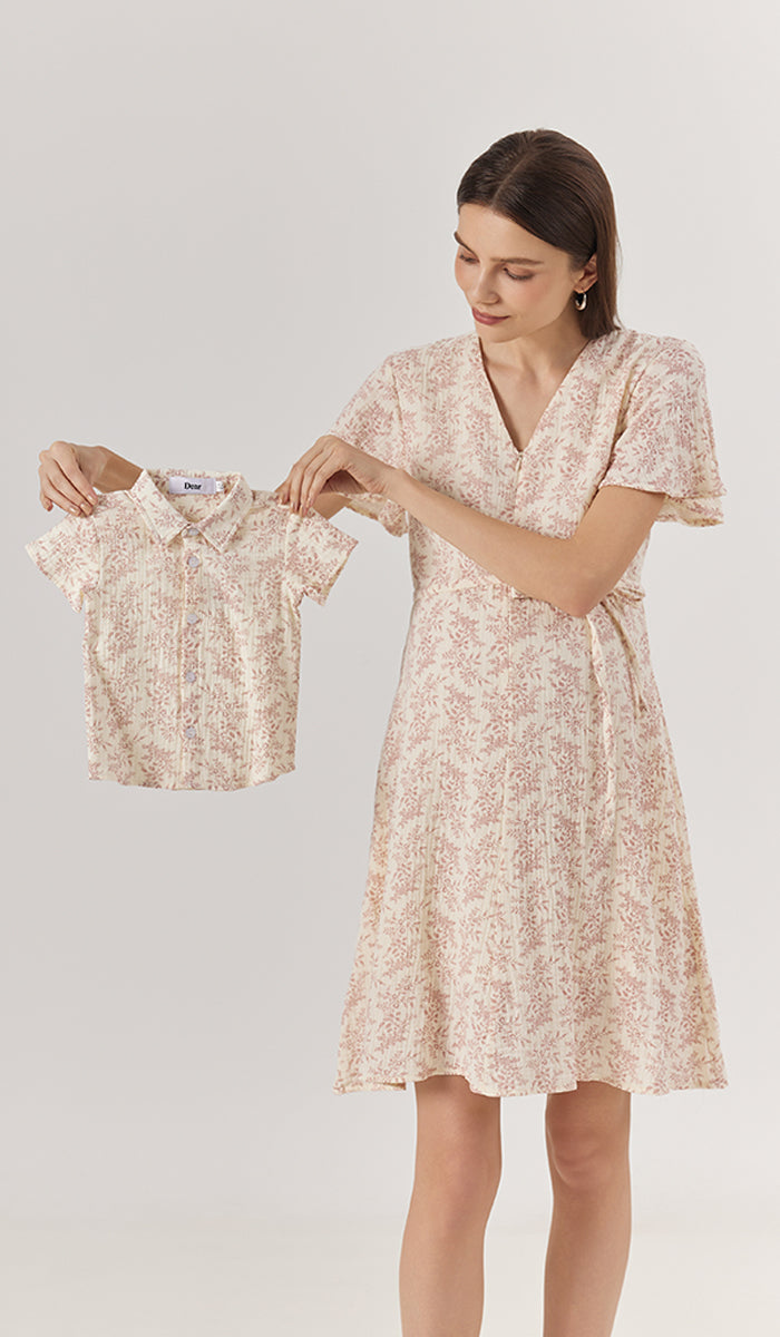 DIONE FLORAL KIDS SHIRT PINK