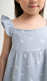 DANDELION KIDS PRINTED DRESS SKY