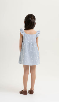 DANDELION KIDS PRINTED DRESS SKY