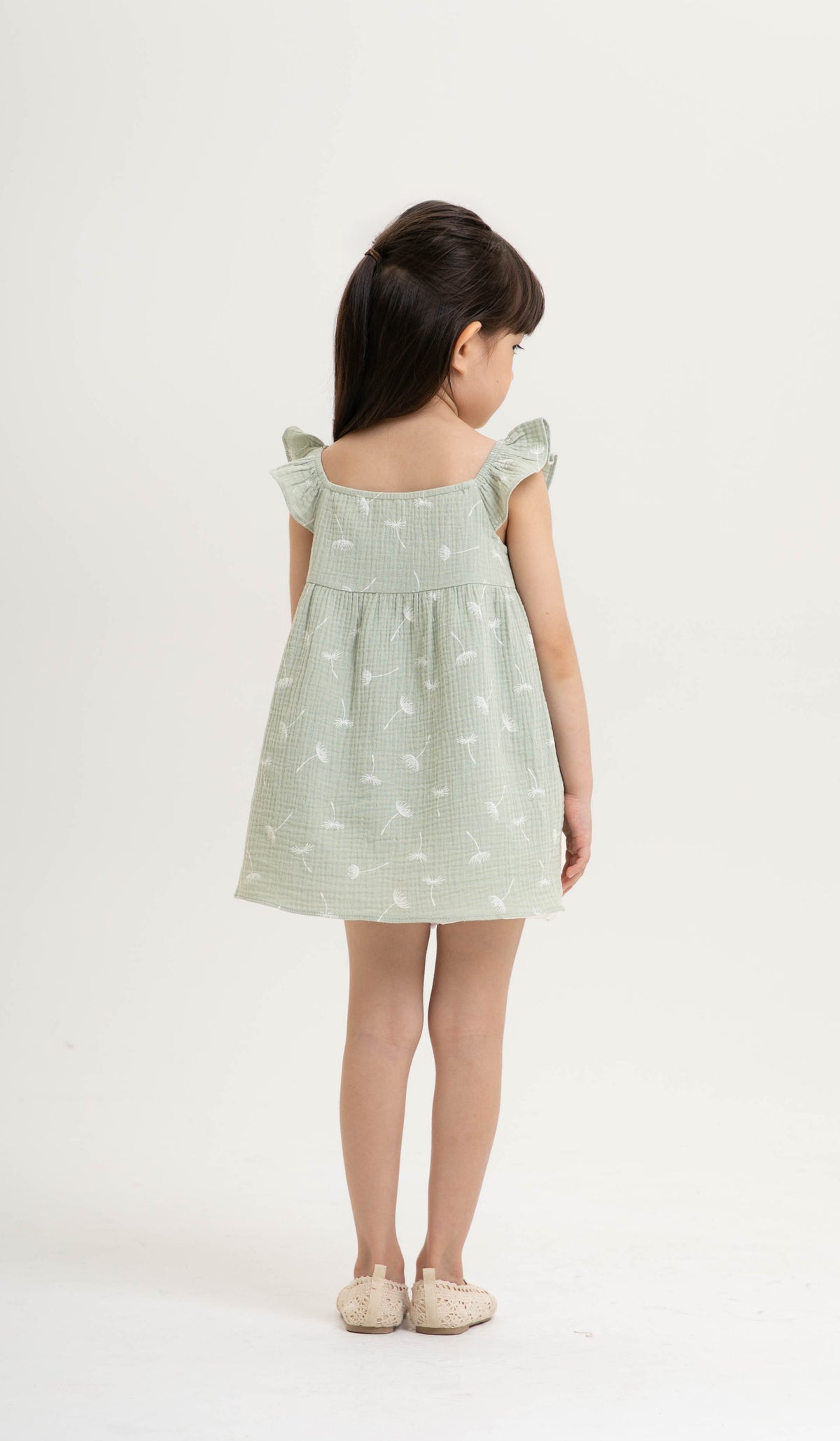 DANDELION KIDS PRINTED DRESS SAGE