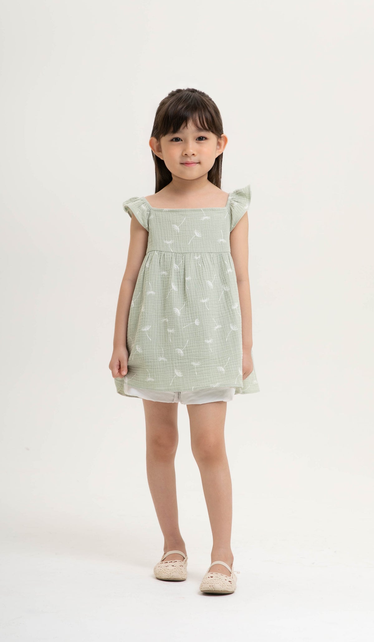 DANDELION KIDS PRINTED DRESS SAGE