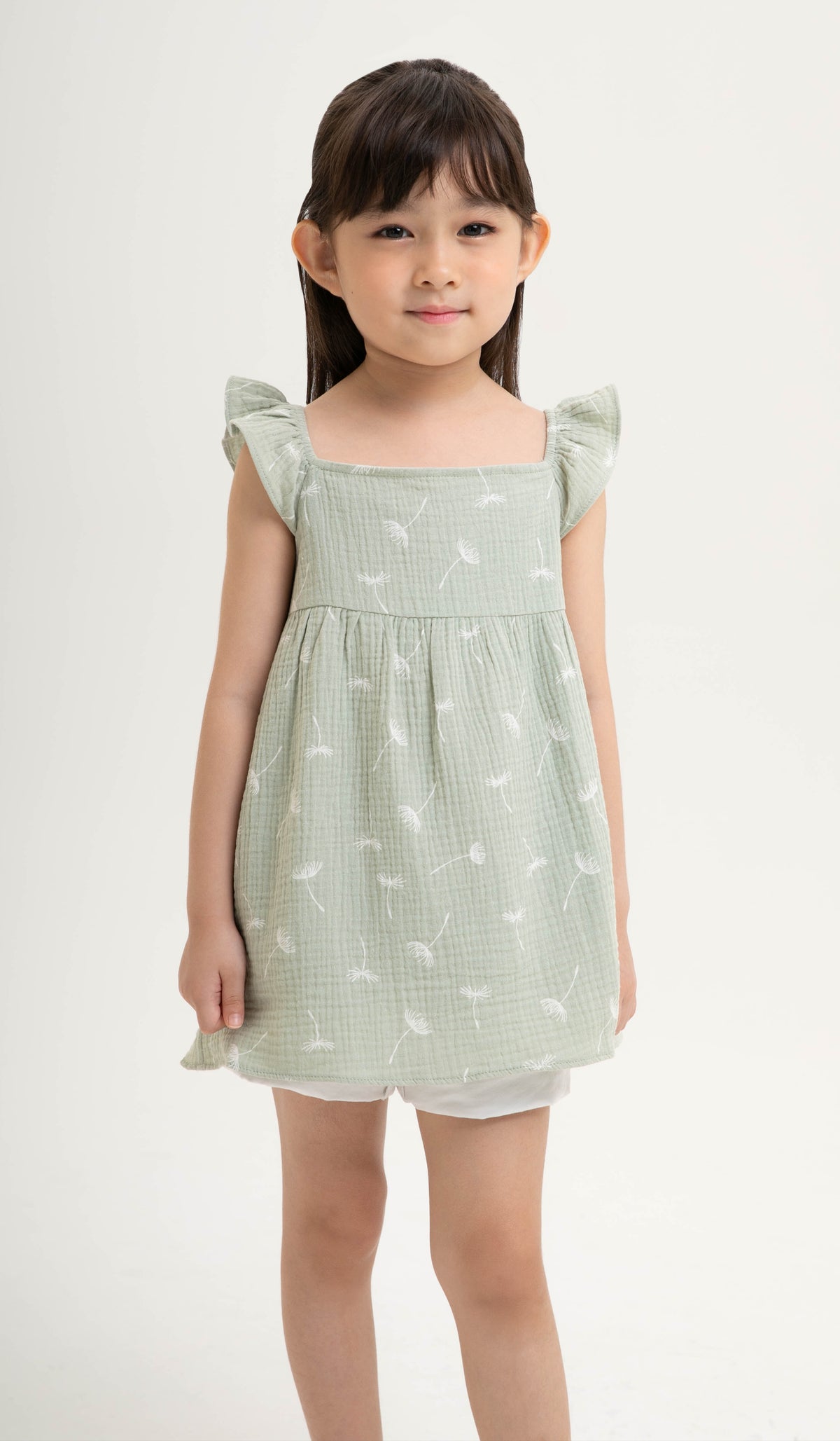 DANDELION KIDS PRINTED DRESS SAGE