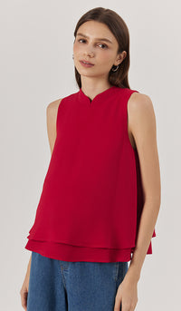 HERA NURSING CHEONGSAM TOP RED