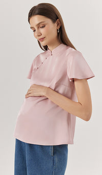 JIN CHEONGSAM NURSING TOP PINK