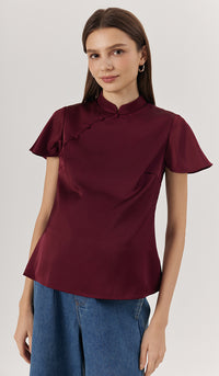 JIN CHEONGSAM NURSING TOP WINE